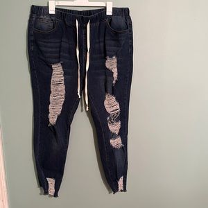 Shein jeggings with drawstring